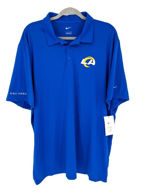 Nike Other - Nike LA Rams‎ X 2024 VIP Tailgate with Kali Hart Blue Golf Polo Mens XL (NWT)